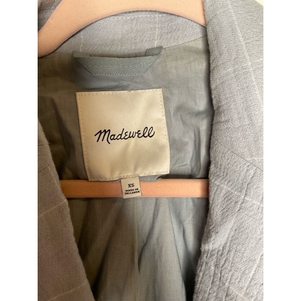 Madewell Cotton-Linen Relaxed Larsen Blazer in Windowpane Xs - Picture 5 of 6